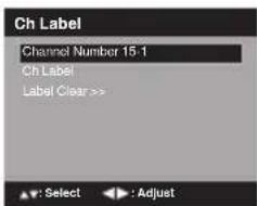 SANSUI SLED2280 - To create channel labels - 1