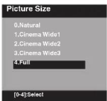 SANSUI SLED2280 - Selecting the picture size - 1