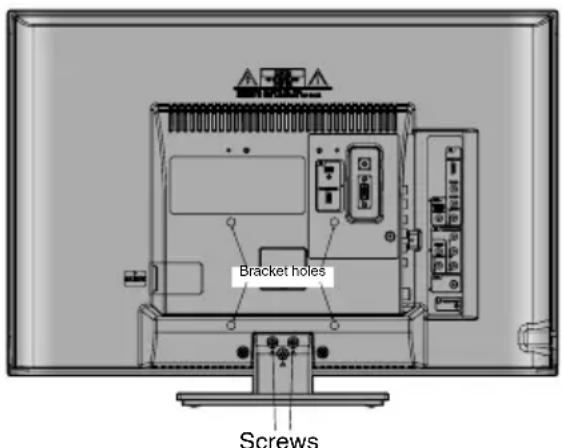 SANSUI SLED2280 - Notes when mounting the LED TV on a wall - 1
