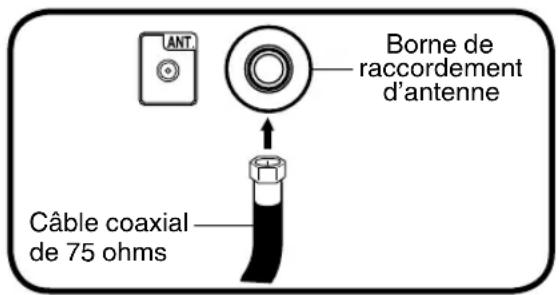ANT Borne de raccordement d'antenne Câble coaxial de 75 ohms