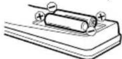 SANSUI HDLCDVD225 - Insertion des piles - 2