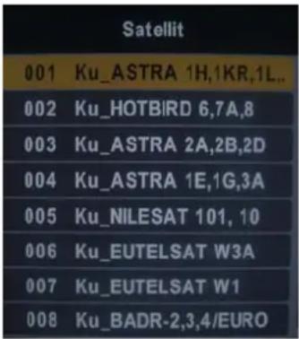SEG Vancouver - Satellitenliste - 1