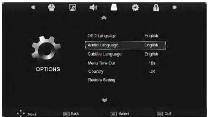 SEG Vancouver - OPTIONS menu - 1