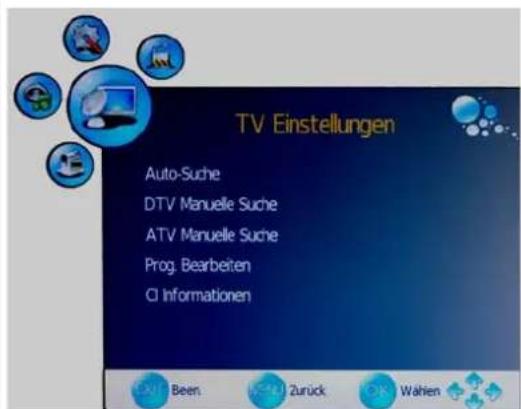 SEG Toronto II - Optionen im Menü TV Einstellungen - 1