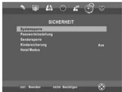 SEG Utah - Menü Sicherheit - 1