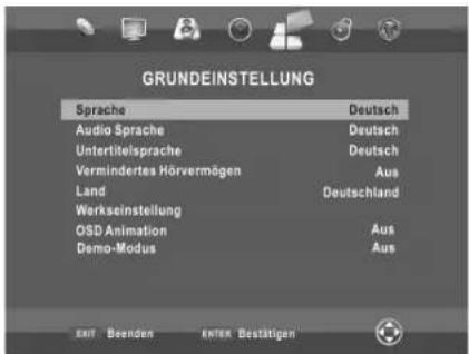 SEG Utah - Menü Grundeinstellung - 1