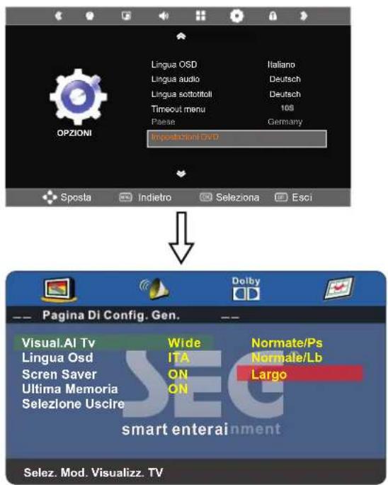 SEG Nizza - Accedere al menu Impostazioni DVD - 1