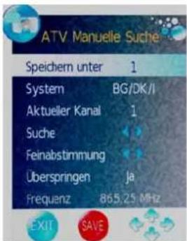SEG Montreal - Optionen im Menü TV Einstellungen - 1