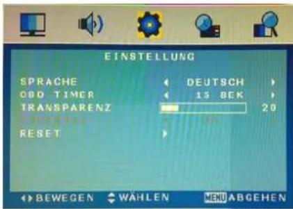 SEG Malaga - Einstellungsmenu - 1