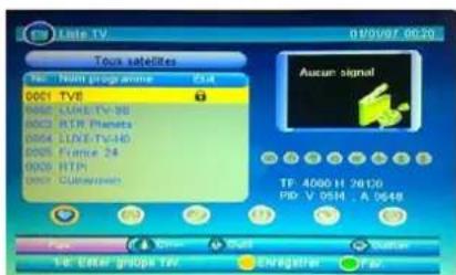 SEG Malaga - Liste TV - 2