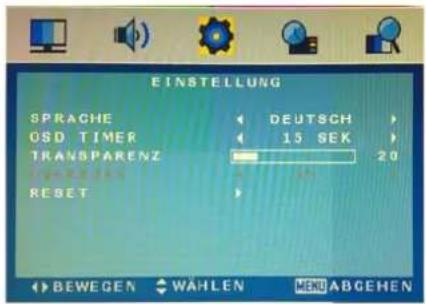 SEG Malaga - EINSTELLUNGSMENU - 1