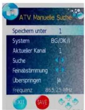 SEG Madrid - Optionen im Menu TV Einstellungen - 1