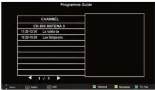 SEG LED2400 - EPG menu - 2