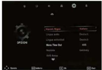 SEG LED2400 - Accedere al menu Impostazioni DVD - 1