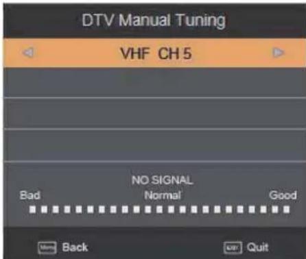SEG LED2400 - DTV Manual Tuning - 1