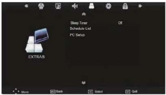SEG LED2400 - EXTRAS Menu - 1