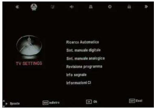 SEG LED2400 - MENU IMPOSTAZIONI TV - 1