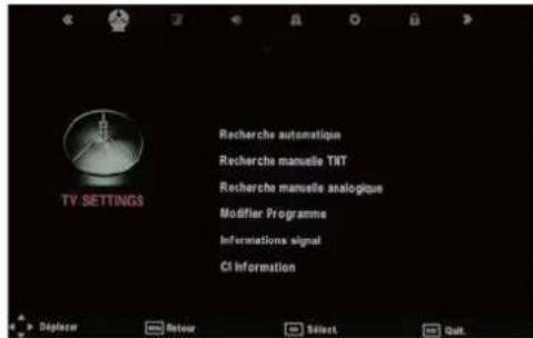 SEG LED2400 - MENU TV SETTINGS (RÉGLAGES TV) - 1