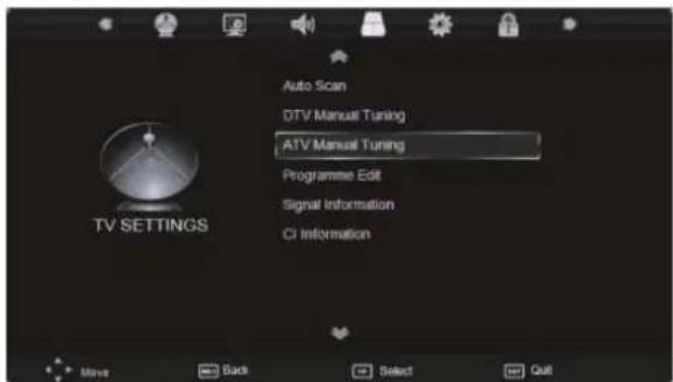 SEG LED2400 - TV SETTINGS MENU - 1