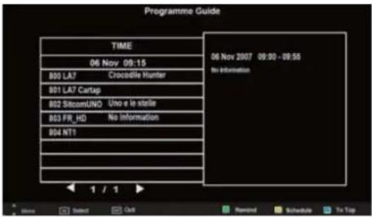 SEG LED2400 - EPG menu - 1