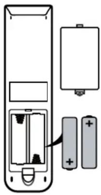 SEG LED2400 - Insertion des piles dans la télécommande - 1