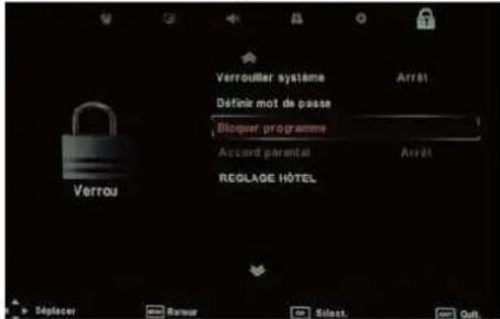 SEG LED2400 - Menu Verrouillage - 1