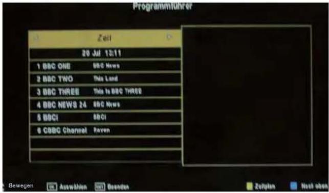 SEG LED2400 - EPG-Menü (nur bei DVB-T) - 1