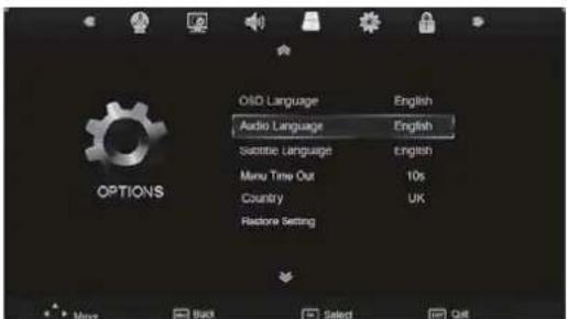 SEG LED1900 - OPTIONS Menu - 1