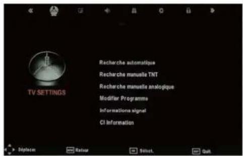 SEG LED1900 - MENUTV SETTINGS (RéGLAGES TV) - 1