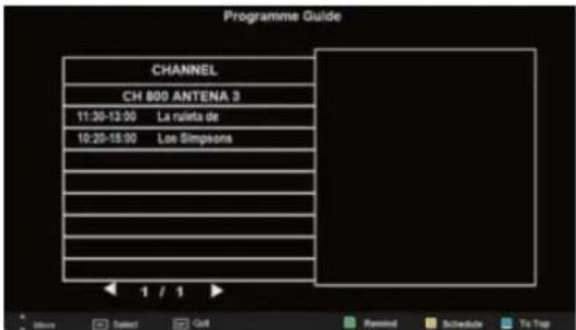 SEG LED1900 - EPG menu - 2