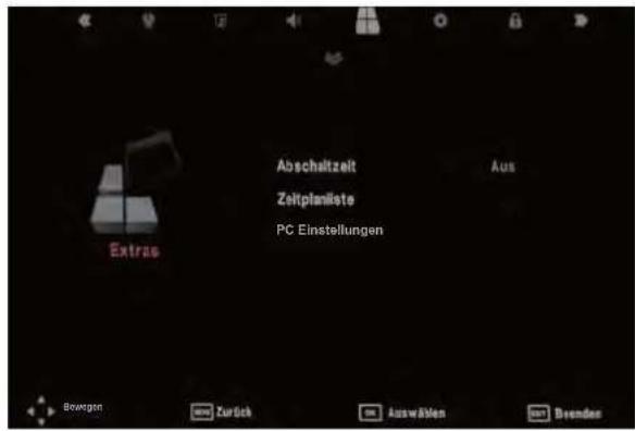 SEG LED1900 - Extras Menu - 1