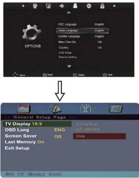SEG LED1900 - Enter the DVD Setup menu - 1