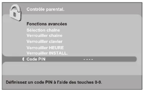 THOMSON 32E92NH22 - Configuration d'un code PIN - 1