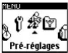 MENU Pré-réglages