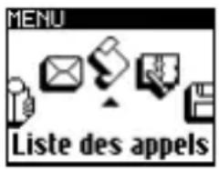 MENU Liste des appels