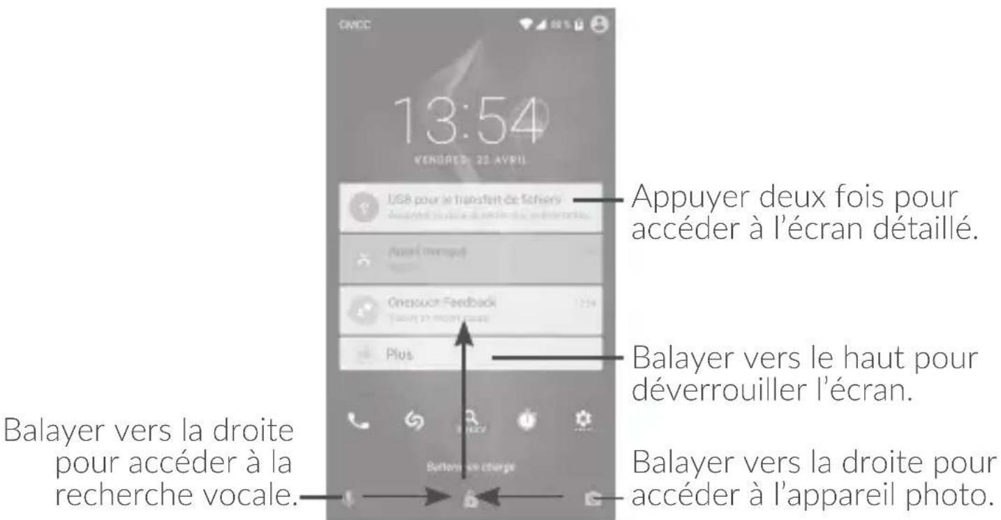 ALCATEL Idol 4S 6070K - Pour déverrouiller l'écran du téléphone - 1