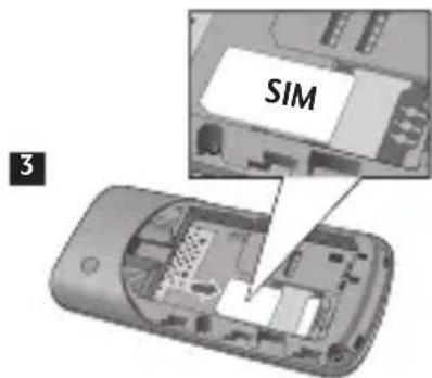 LG KP100 - Insetimento della scheda SIM - 3
