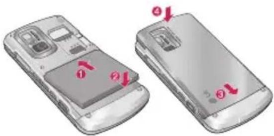 LG KE970 - Install the battery. - 1