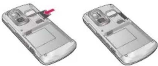LG KE970 - Insertion de la carte mémoire - 1