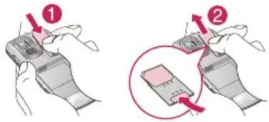 LG KE970 - Inserir / Remover o cartão SIM. - 1