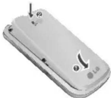 LG GW300 - Replace the battery cover - 1