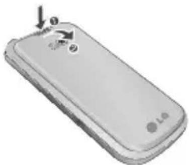 LG GW300 - Retrait du couvercle de la batterie - 1