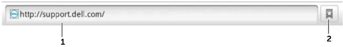 DELL Streak - Pour utiliser la barre de commandes du navigateur - 1