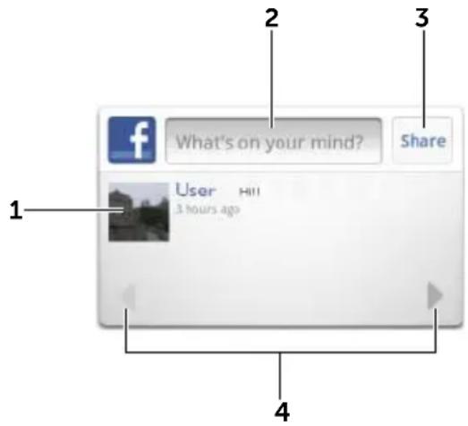 DELL Streak - Le widget Facebook - 1