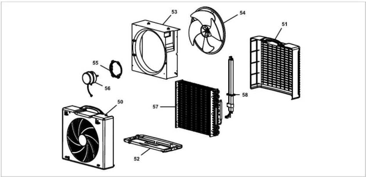 TROTEC PAC 4600 - Exploded view outdoor unit - 1