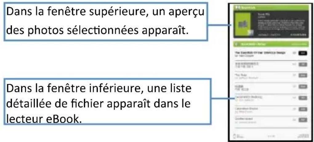 TrekStor eBookReader 3.0 - Utilisation du menu des options dans le lecteur de musique - 1