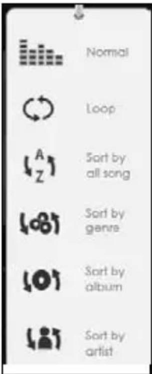 LENCO EB900 - Utiliser le menu d'option dans le lecteur de musique - 1