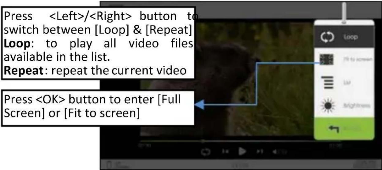 MPMAN MOOVYBOOK7 - Utiliser le menu Option durant la lecture vidéo - 1