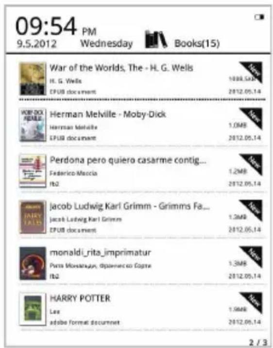 DENVER EBO610L - Menu Livres - 2