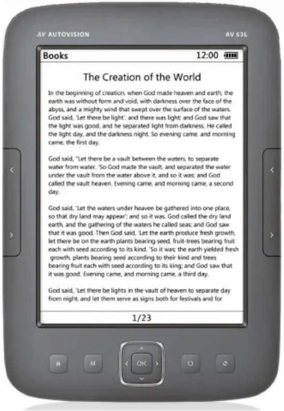 Autovision LumiRead AV63 - Écran lumineux 6" e-ink Pearl Mode d'emploi - 1
